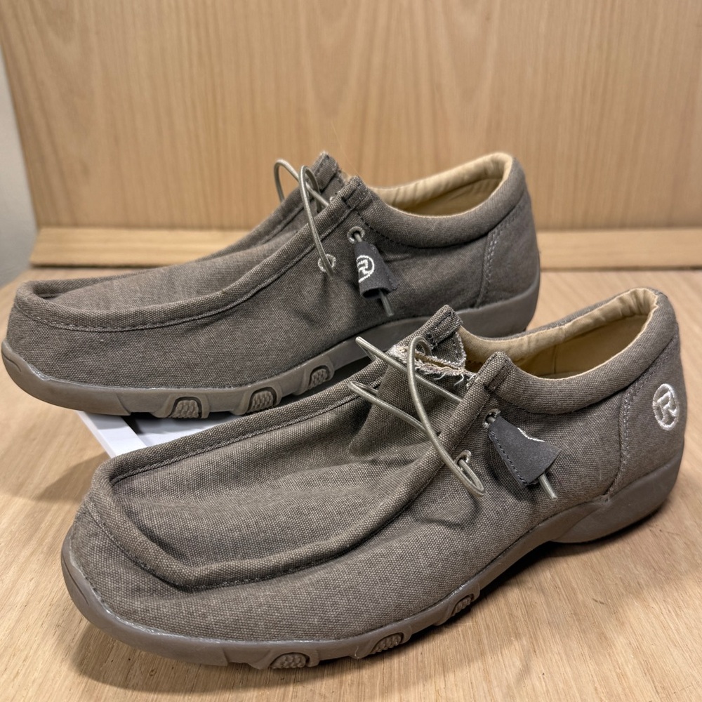 Roper Shoes Tie Loafers Gray Size 7